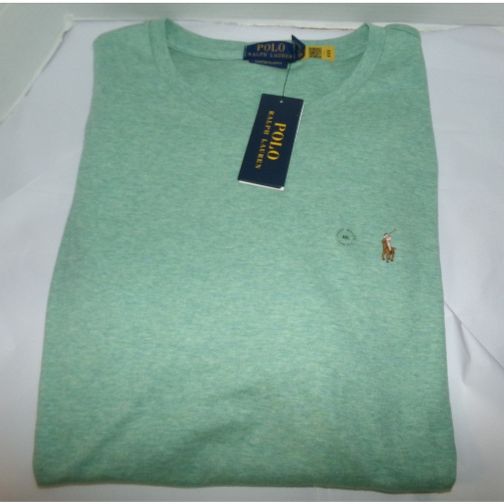 Polo Ralph Lauren Mens Custom Slim Fit T-Shirt Mint Green Heather XXL NWT